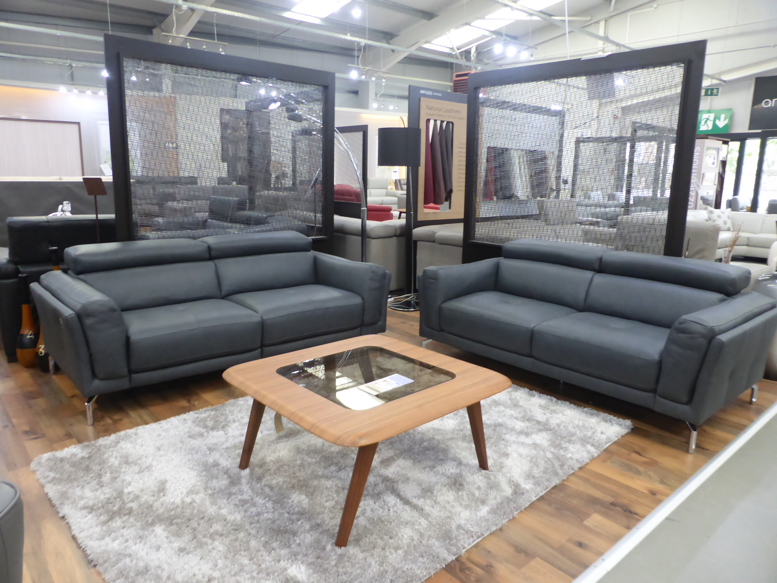 Natuzzi San Diego Italian leather power reclining 3 & static 2 seater | Sofa Max Brands Outlet