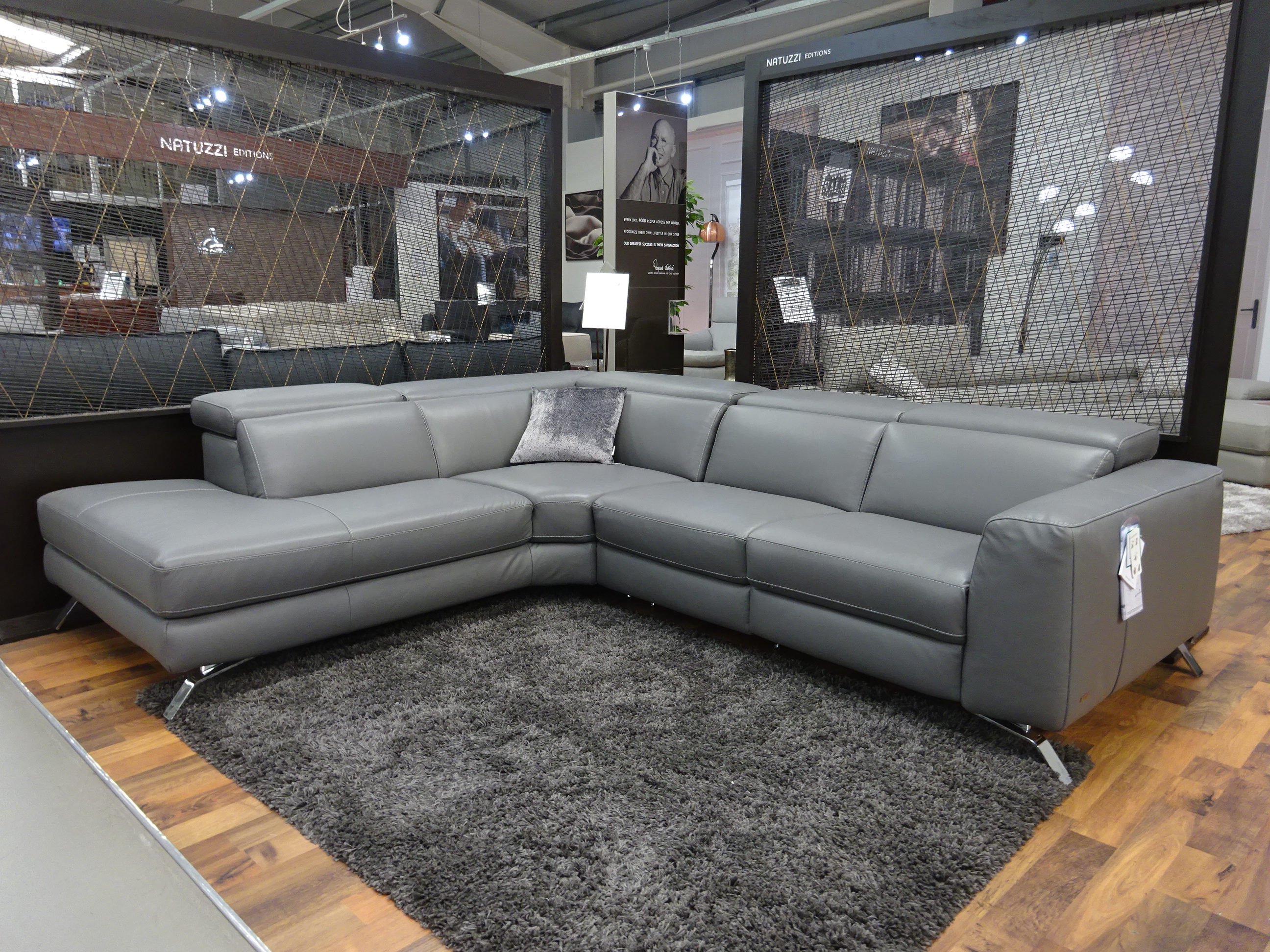 italian leather power sofa