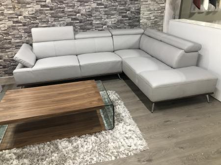 Cannes Designer corner sofa in light grey Cannes Designer corner sofa in light grey