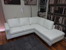 Natuzzi Sollievo soft White leather corner sofa