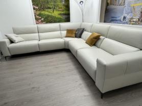 Francoferri Italia Gigi Leather arm to arm power reclining corner sofa