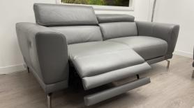 Natuzzi C106 Tranquillita leather power reclining 3 & static 2 seater
