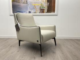 Tancredi Leather Chair Off White 