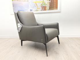 Tancredi Dark Grey Designer Leather Feature Chair