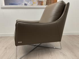 Natuzzi Editions Regina Chair in Brown Leather