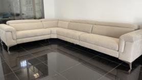 Francoferri Italia Cabrini Fabric corner sofa with power recliner