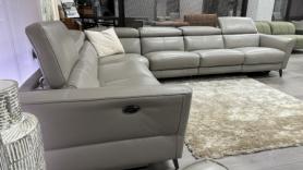 HTL MILANO SIX section taupe stone leather modular corner sofa