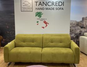 Tancredi Green Fabric Designer 3+2 Seater With Recliners
