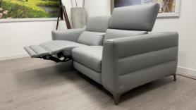Natuzzi Editions B979 Orgoglio Light Grey Premium Leather Sofa 