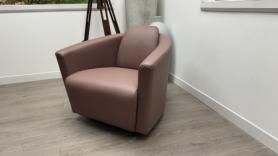 Calia Italia swivel  Leather Feature Accent Chair