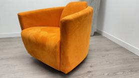 Calia Italia Swivel Chair Orange Alcantara