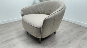 Natuzzi Editions Feature Accent Taupe Pink Designer Chair