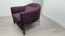 Natuzzi Editions Fabric Purple Feature Accent Chair