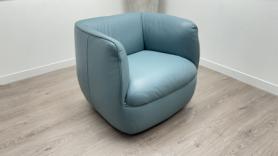 Natuzzi Editions Leather Feature Accent Swivel Designer Chair