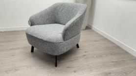 Natuzzi Editions Fabric Damen Grey  Feature Accent Chair