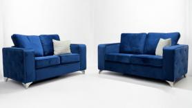 Amalfi Blue Velvet 3+2 Sofa Suite 