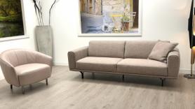 DALT C193 Sofa Pale Pink Fabric With Leather  Graziosa C164 Chair 