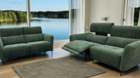 Franco Ferri Venus Green Sofa Suite Green Fabric