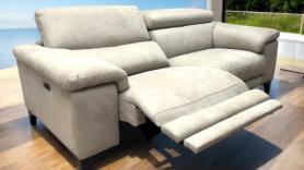 HTL Dakota Beige Fabric Soft Feel Reclining Sofo