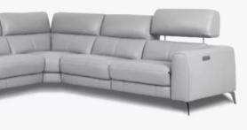 HTL Portofino electronically reclining Leather corner suite sofa