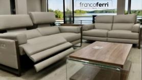 Italia Coco leather power reclining 3 & static 2 seater