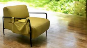 Mustard Leather Natuzzi Editions Feature Chair 