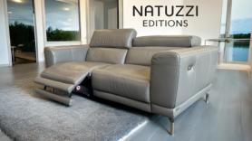 Natuzzi C106 Tranquillita Power Reclining Leather Sofa