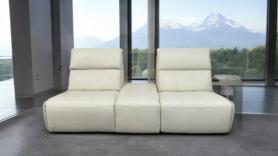 Natuzzi-C142-Versatile-Twin-Seat-Leather-Recliner & Console 