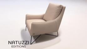 Natuzzi Editions B903 Regina Agra Chair Pink Leather 