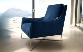 Natuzzi Editions Blue Feature Accent Chair