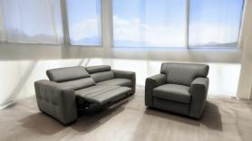 Natuzzi Editions Click Natural Leather Reclining Plus  Swivel Chair 