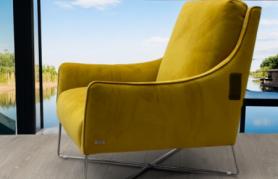 Natuzzi Editions Yellow Feature Accent Chair