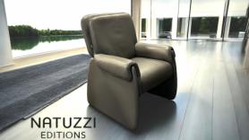 Natuzzi Editions Leather Side Accent Desk Chair