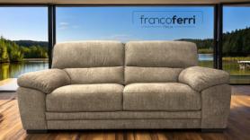 Tancredi Italia Designer Loveseat Dark Fabric