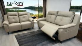 Tancredi Italia Vancouver High Back Reclining Italian Leather Suite