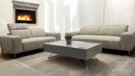 Volante Banus Beige Taupe Designer Stain Resistant Nubuk 3 Plus 2 Seat