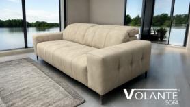 Volante Banus Three Seater Sofa Beige Nubuk