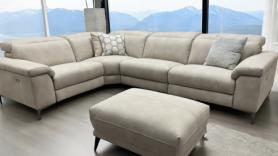 Volante Daytona Nubuk Beige Modular Reclining Corner Sofa Four Section