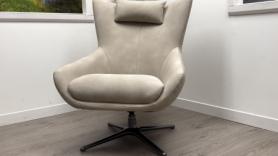 Volante Florida Swivel Designer Accent Chair Spill Proof Nubuk Beige