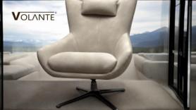 Volante Florida Swivel Designer Accent Chair Spill Proof Nubuk Beige