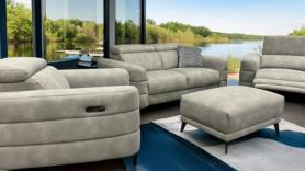 Volante Latina 3 Seater Plus Power Headrest And Reclining Armchairs 