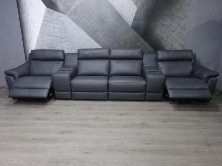 Natuzzi Arezzo high grade leather power reclining cinema sofa