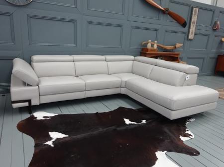 Tancredi beautiful soft Italian Leather power reclining corner sofa 