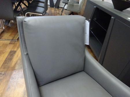 Natuzzi Regina feature chair in lovely grey leather