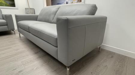 Managers Special Natuzzi Sollievo soft leather Grey 3 & 2 seater sofas