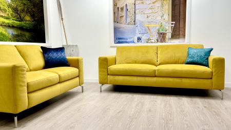 Natuzzi Sollievo soft fabric 3 & 2 seater sofas