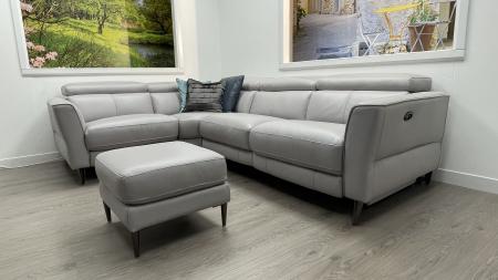HTL Milano Leather power reclining  4 section corner sofa