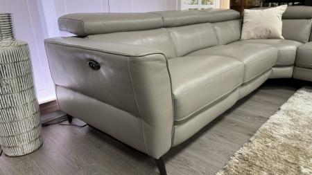 HTL MILANO SIX section taupe stone leather modular corner sofa