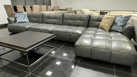 Natuzzi Italia Herman Modular Chaise Leather Sectional Suite | SofaMax ...