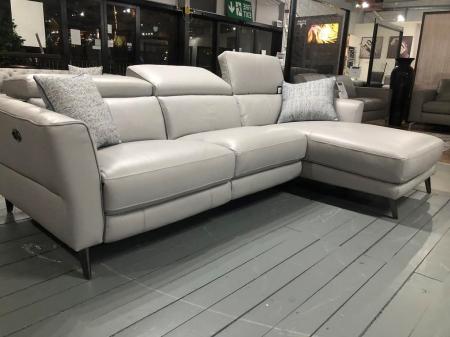 Milano power reclining R H chaise corner sofa SofaMax Brands Outlet